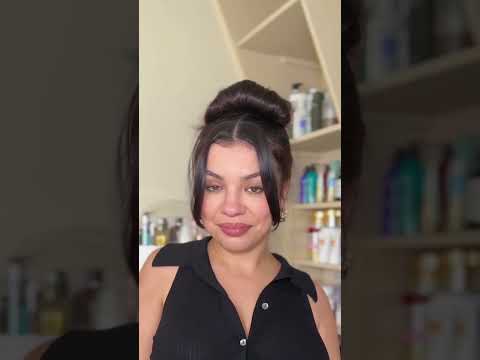 POV trying to fit alll of my hair in a bun