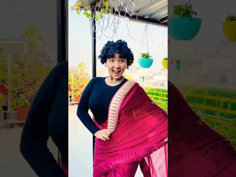 Golu Bana Papa Ki Pari 😂 Red Wali Saree #papakipari #shorts #comedy