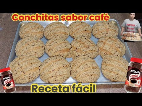 Hoy haremos conchitas sabor café deliciosas con una taza de chocolate o un vaso de leche