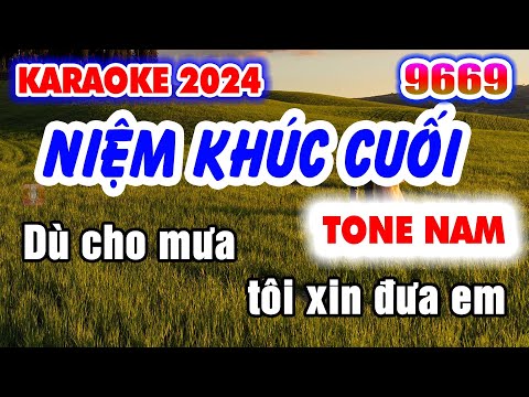 Karaoke NIỆM KHÚC CUỐI Tone Nam Nhạc Sống KLA | Karaoke 9669 Beat Chuẩn