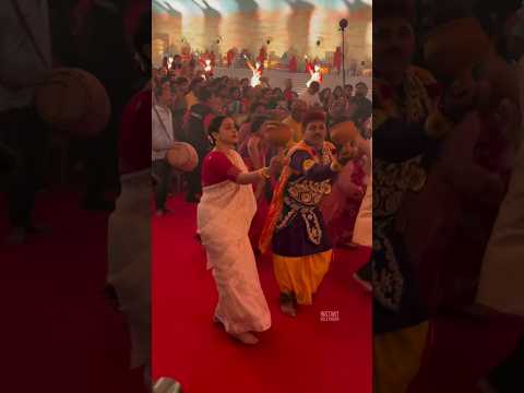 A dance of faith, a celebration of spirit—Sumona’s perfect Dhunuchi performance❤️#sumona