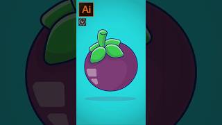 Adobe Illustrator CC tutorial - How to make a Fruit Design 😱 #shorts #illustrator