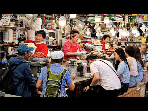 전통시장 먹거리 여행! 줄서서 먹는 전통시장 통닭, 족발, 김밥, 국수, 생선구이 몰아보기 / Korean Traditional Market Street Food Master