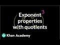 Exponent Properties with Quotients: Simplifying Expressions