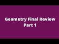 Geometry and Trigonometry Concepts Review