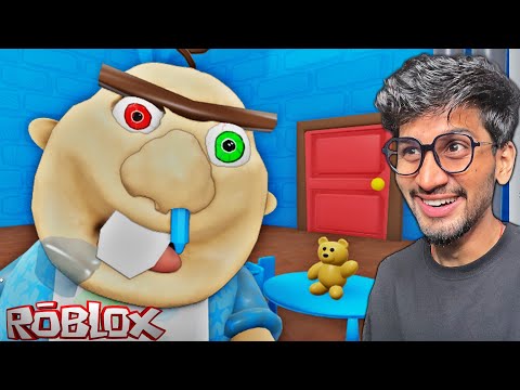 ESCAPING FROM BABY BOBY IN ROBLOX [ FIRST PERSON OBBY ]