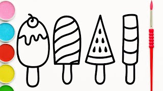How to Draw Cute Ice Creams | Easy Drawing for Kids