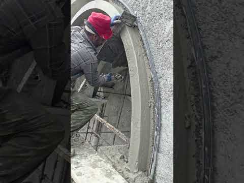 🛠️ Masterful Arch Plastering Technique(ആർച്ചിന്റെ പ്ലാസ്റ്ററിംഗ് കല🧱) 🏗️#shots #video