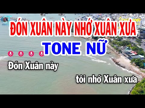 Karaoke Đón Xuân Này Nhớ Xuân Xưa Tone Nữ ( Cm ) Nhạc Tết Mới | Karaoke Tuấn Kiệt