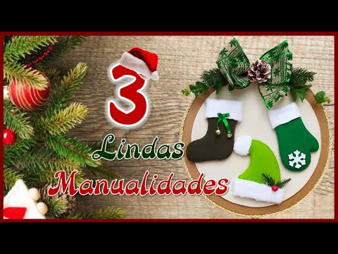 3 LINDAS MANUALIDADES NAVIDEÑAS CON RECICLAJE - Cute Christmas crafts - Adornos navideños fáciles