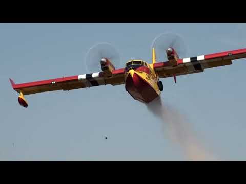 YouTube video thumbnail: European Wildfires Boost Demand for Canadian Waterbombers
