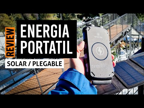 BATERÍA SOLAR PORTÁTIL y PANEL SOLAR PLEGABLE! 🌞 Recarga tu celular en cualquier lugar