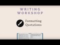 Quotation Formatting and Usage Guidelines