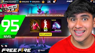 ¡SUBÍ al NIVEL 95 y ESTO ME DIERON DE RECOMPENSA!!😱Free Fire