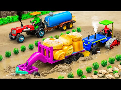 diy tractor making heavy loading rickshaw new technology science project | truck stuck in mud