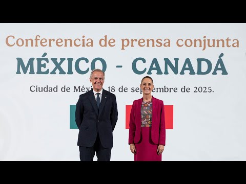 Conferencia de prensa México-Canadá. Palacio Nacional