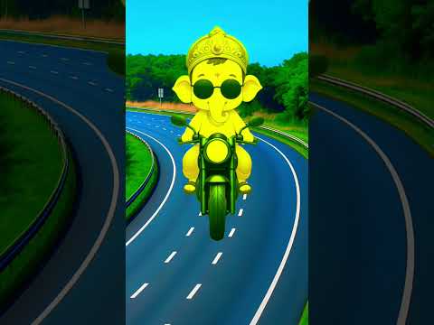 Aaya ganpati bappa morya🌹🙏🙏🚩🚩💕💕|| #cute #ganesh #bike riding #trending #shortvideo #ytshort #short
