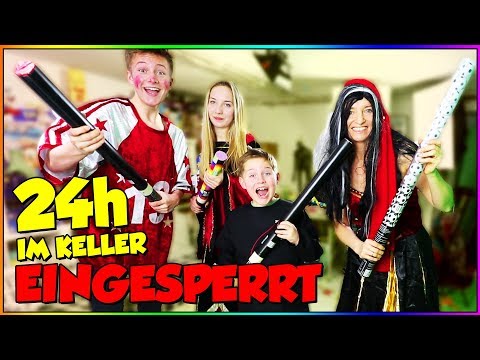 24 Stunden IM KELLER 🤠🤡👹🤖👸 Karneval Edition - TipTapTube 😁 Familienkanal 👨‍👩‍👦‍👦