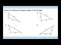 Identifying Angles in Triangles Using Side Lengths