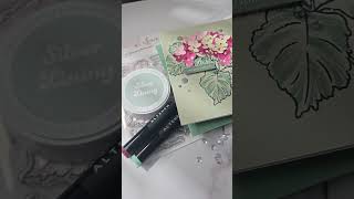 Satisfying 3D Hydrangea Reveal ✨ #flowers #cardmaking #craft