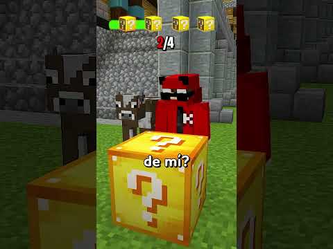 ¡BLOQUE DE LA SUERTE CADA VEZ QUE ALGUIEN LLORA EN MINECRAFT! #shorts