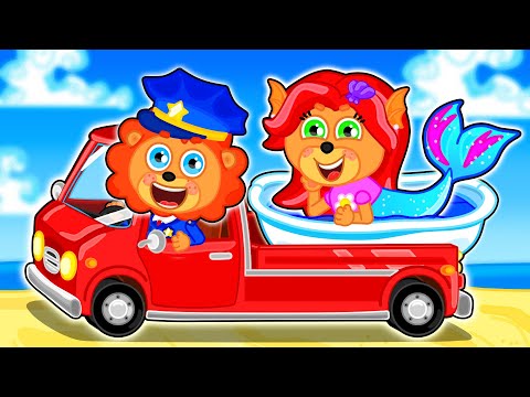LeonCito | Sirena en la camioneta | Dibujos animados | Video Para Niños