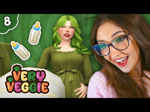 the baby is HERE 🥦 very veggie legacy #8 (the sims 4)