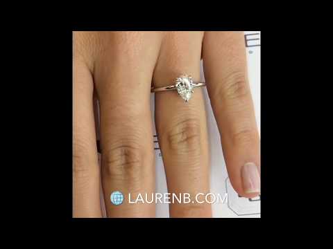 1 carat Pear Shape Diamond Engagement Ring