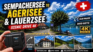 🇨🇭 Switzerland Scenic Drive 4K | Sempachersee → Ägerisee → Lauerzersee | GoPro Mission 1 Pro