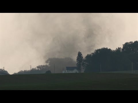 Tornado and Wall Cloud near Mankato, MN