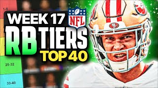 Week 17 Fantasy Football RB & TE Rankings (Top 40)