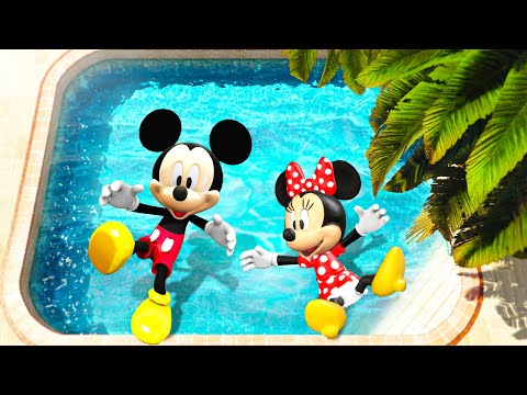 Mickey & Minnie Epic Water Ragdolling and Fails in GTA 5! #10