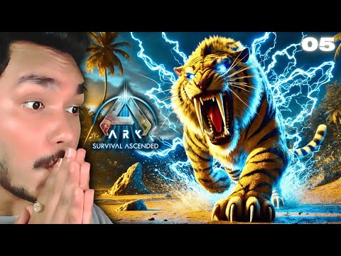 Electric Sabertooth Destroys Everything 😭 Ark Ascended Primal Fear CHAOS