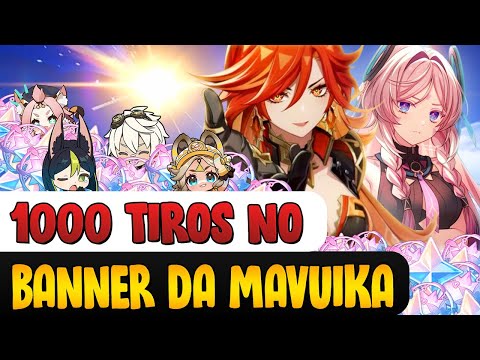 NUNCA TIVE TANTA SORTE NOS TIROS! 1000 TIROS NA MAVUIKA - GENSHIN IMPACT