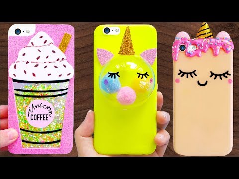 8 DIY UNICORN PHONE CASES | Easy & Cute Phone Projects & iPhone Hacks
