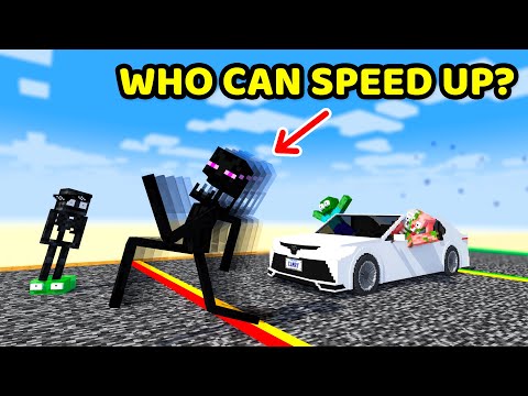 Monsters & Herobrine : WHO IS STRONGER in Speed Up And Stand Still? - Minecraft Animation