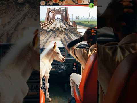 baby foal saved a passenger bus from an accident #humanity #horse #foal #animals #pets #cartoon