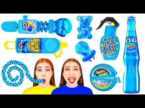 Blue Food Challenge | Eating only one color food for 24 hours by PaRaRa Challenge