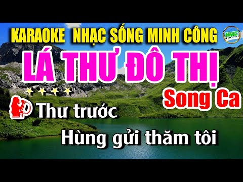 Lá Thư Đô Thị Karaoke Song Ca Nhạc Sống Chất Lượng Cao | Nhạc Sống Minh Công