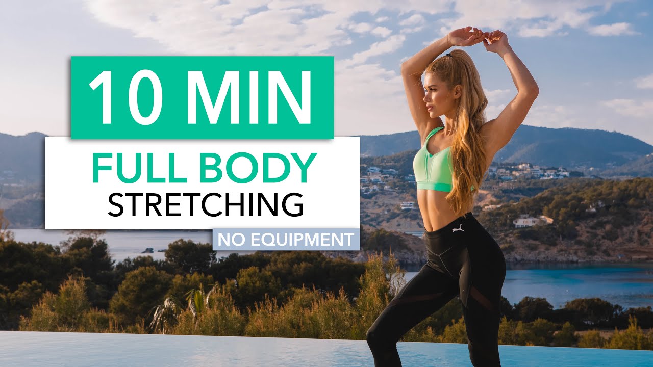 10 MIN FULL BODY STRETCHING - to end your workout, for tight muscles & flexibility - Pamela Reif