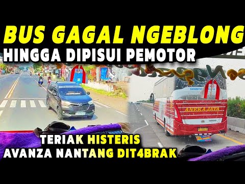 SEMUA TERIAK ‼️ BUS GAGAL NGEBLONG HINGGA DIPISUI PEMOTOR 🔥Trip Report Balapan Bus Balap Jawatimuran