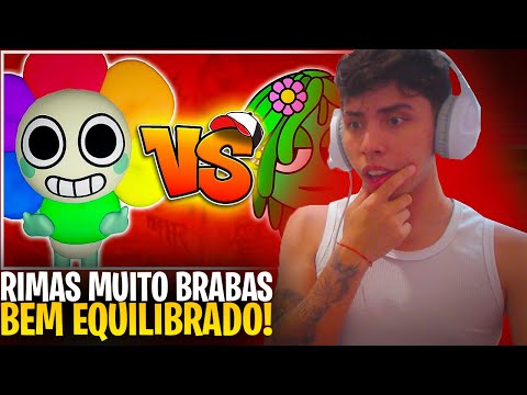 Dandy (Dandy's World) Vs Vineria (Sprunki) - Batalha de rap React