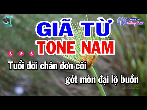 Karaoke Giã Từ Tone Nam Am | Nhạc Sống Beat Mới || Karaoke Đồng Sen