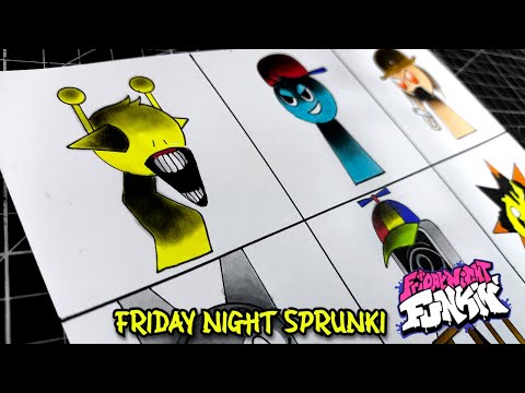 Dibujo Friday Night Funkin' vs Sprunki ( cover )| Wenda, & BF | Incredibox Sprunki⚠️Sprunki glitched