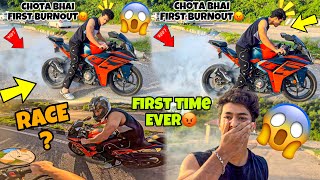 Chota bhai First Burnout Kardiya  Preparation for Ladakh Ride 