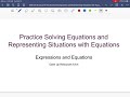 Solving Equations and Operations