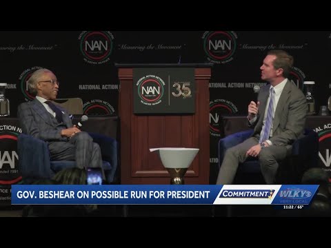 YouTube video thumbnail: Gov. Andy Beshear Speaks About Possible Run for President During National Convention