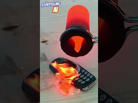 تجربة الحمم البركانية🔥 الايفون ضد نوكيا 😮