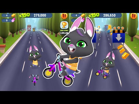 Talking Tom Gold Run Cycle Tour Event Talking Becca Gameplay