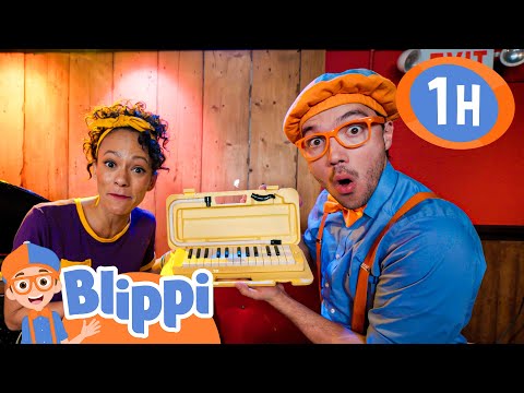 Blippi and Meekah's Musical Day | Blippi | 🚌Wheels on the BUS Songs! | 🚌Nursery Rhymes for Kids